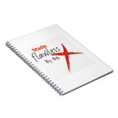 Gemaakt door het kruis. notitieboek (Rechterzijde)