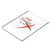 Gemaakt door het kruis. notitieboek (Linkerzijde)