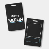 Gemaakt door MERLIN Badge (Voor- en achterkant)