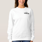 Gemaakt door MERLIN White Sweatshirt Crewneck (Voorkant)