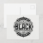 gemaakt door zwarte geschiedenis briefkaart (Voorkant / Achterkant)