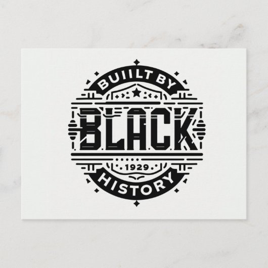 gemaakt door zwarte geschiedenis briefkaart (Voorkant)