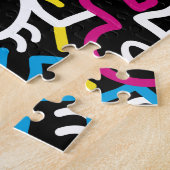 Gemaakt en verward legpuzzel (Zijkant)