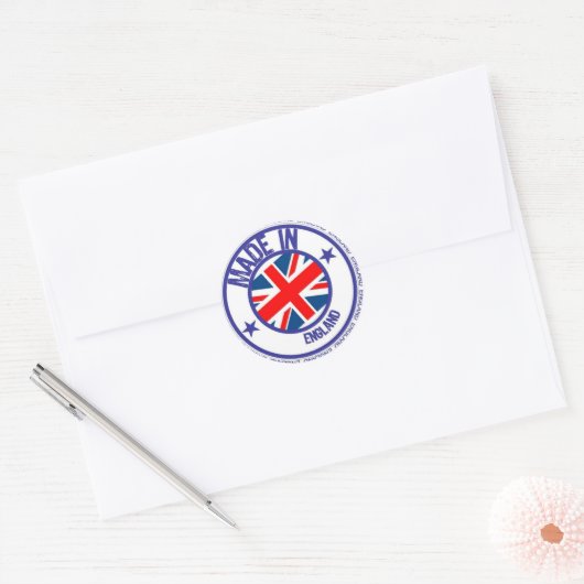 gemaakt engeland ronde sticker (Envelop)
