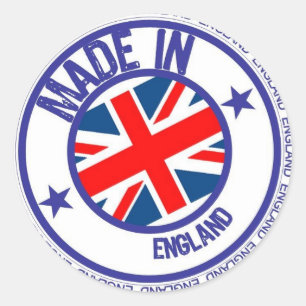 gemaakt engeland ronde sticker