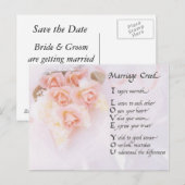 Gemaakt huwelijk aankondigingskaart (Voorkant / Achterkant)