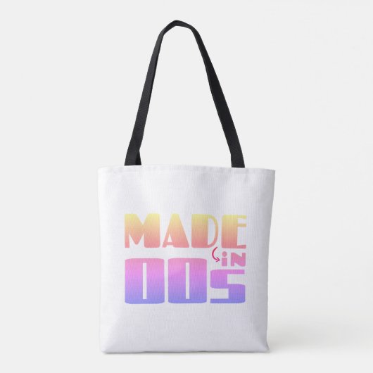 Gemaakt in 00s - Nostalgische vibes Tote Bag (Achterkant)