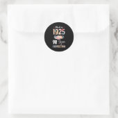 Gemaakt in 1925 Floral 98 98th Ronde Sticker (Tas)