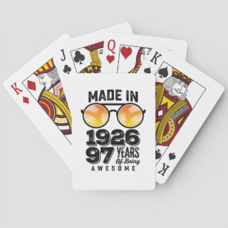 Gemaakt in 1926 97 Jaar Wezenlijk Goed Pokerkaarten