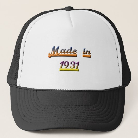 GEMAAKT IN 1931 TRUCKER PET (Voorkant)