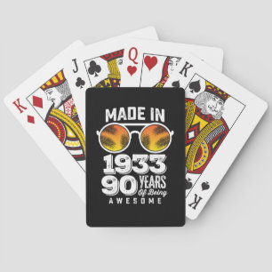 Gemaakt in 1933 90 Jaar Geweldig Pokerkaarten