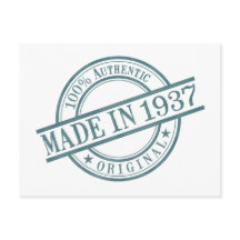 Gemaakt in 1937 Geboortejaar Ronde Rubber Stempel 