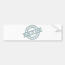 Gemaakt in 1940 rond Stamp Style Logo Bumpersticker
