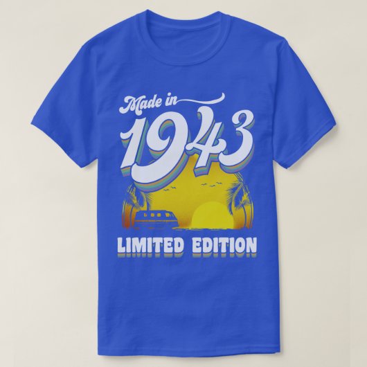 Gemaakt in 1943 80ste verjaardagscadeau 80 jaar ou t-shirt (Design voorkant)