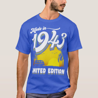 Gemaakt in 1943 80ste verjaardagscadeau 80 jaar ou t-shirt