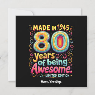 Gemaakt in 1945, 80 jaar Geweldige Kaart