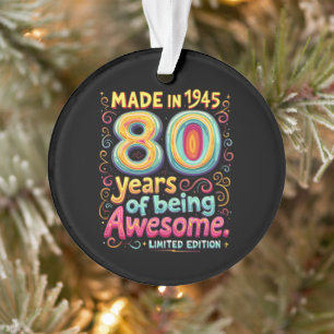 Gemaakt in 1945, 80 jaar Geweldige Ornament