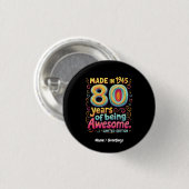 Gemaakt in 1945, 80 jaar Geweldige Ronde Button 3,2 Cm (Voorkant /achterkant)