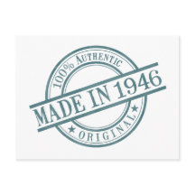 Gemaakt in 1946 Geboortejaar Ronde Rubber Stempel 