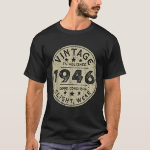 Gemaakt in 1946 Mannen Vrouwen 80 Jaar Oud Ontwerp T-shirt