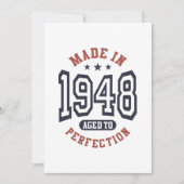 Gemaakt in 1948 tot perfecte geboortegrond kaart (Voorkant)