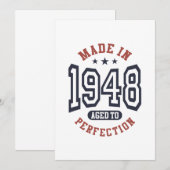 Gemaakt in 1948 tot perfecte geboortegrond kaart (Voorkant / Achterkant)