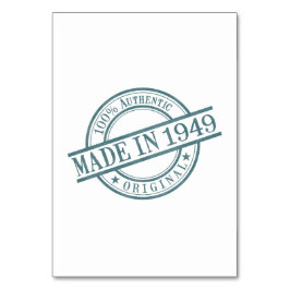 Gemaakt in 1949 Circular Rubber Stamp Style Logo Kaart