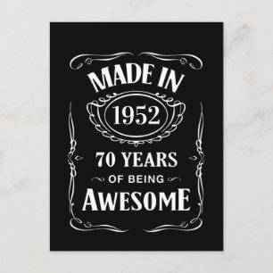 Gemaakt in 1952, 70 jaar geweldige 2022 briefkaart