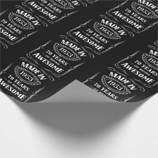 Gemaakt in 1953, 70 jaar geweldige 2023 dag cadeaupapier (Hoek)