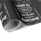 Gemaakt in 1953, 70 jaar geweldige 2023 dag cadeaupapier (Rol Hoek)