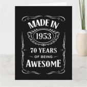 Gemaakt in 1953, 70 jaar geweldige 2023 dag kaart (Voorkant)