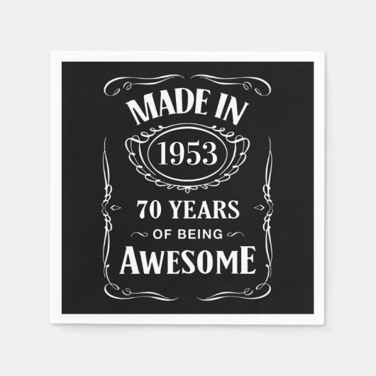 Gemaakt in 1953, 70 jaar geweldige 2023 dag servet (Voorkant)