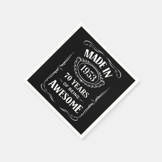 Gemaakt in 1953, 70 jaar geweldige 2023 dag servet (Hoek)