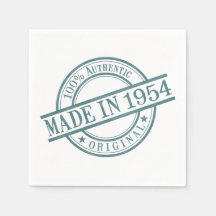 Gemaakt in 1954 Geboortejaar Ronde Rubber Stamp Lo