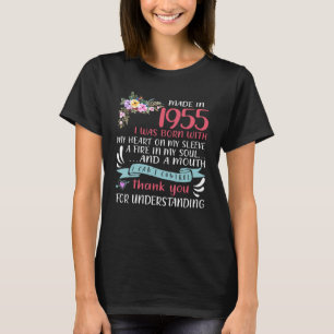 Gemaakt in 1955 ben ik geboren met mijn hart op mi t-shirt