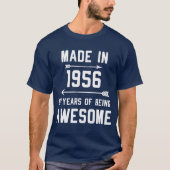 Gemaakt in 1956 64 jaar Geweldige Mannen Vrouwen T-shirt (Voorkant)