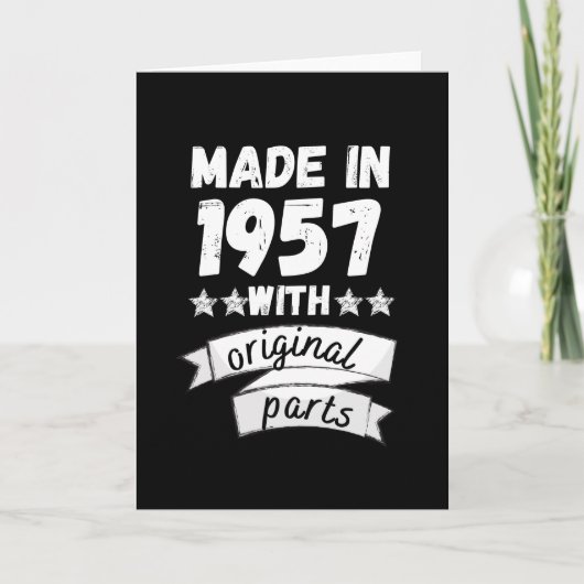 gemaakt in 1957 met originele onderdelen, kaart (Voorkant)