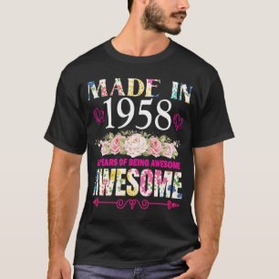 Gemaakt in 1958 65 jaar Geweldige 65e verjaardag T-shirt