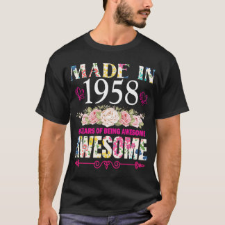 Gemaakt in 1958 65 jaar Geweldige 65e verjaardag T-shirt