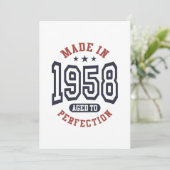 Gemaakt in 1958 Gerijpt tot Perfecte Verjaardagsca Kaart (Staand voorkant)