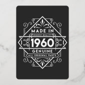 Gemaakt in 1960 echt folie uitnodiging (Voorkant)