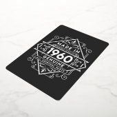 Gemaakt in 1960 echt folie uitnodiging (Gedraaid)