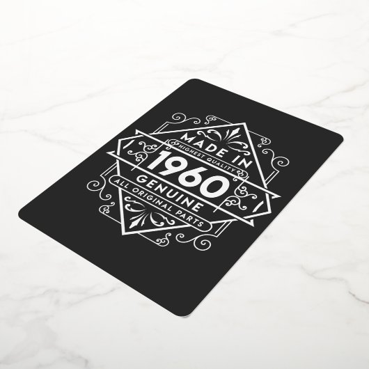 Gemaakt in 1960 echt folie uitnodiging (Gedraaid)