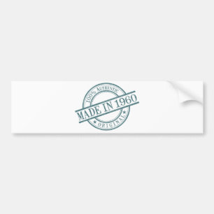 Gemaakt in 1960 rond Stamp Style Logo Bumpersticker
