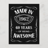 Gemaakt in 1962, 60 jaar geweldige 2022 dag briefkaart (Voorkant)