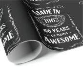 Gemaakt in 1962, 60 jaar geweldige 2022 dag cadeaupapier (Rol Hoek)