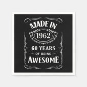 Gemaakt in 1962, 60 jaar geweldige 2022 dag servet (Voorkant)