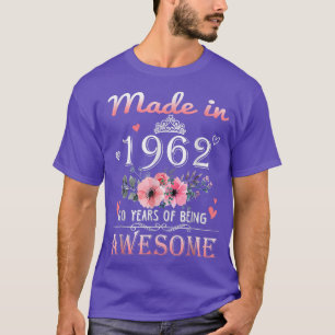 Gemaakt in 1962, zondbloem van 60 jaar Geweldige T-shirt