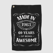 Gemaakt in 1963, 60 jaar geweldige 2023 dag golfhanddoek (Voorkant)