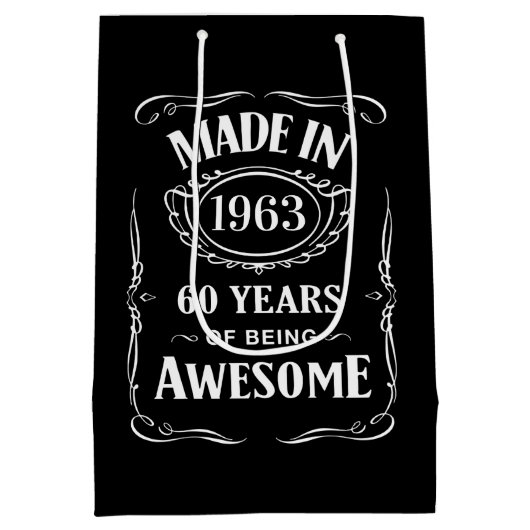 Gemaakt in 1963, 60 jaar geweldige 2023 dag medium cadeauzakje (Achterkant)